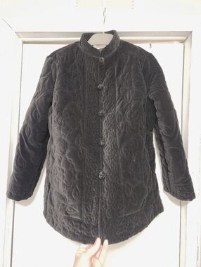 Vintage Paris Frog Closure Quilt Jacket Sz XL